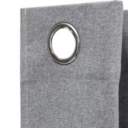 Living And Home Light Gray 2-Piece Blackout Double-Sided Linen/linen-Like Curtain Set, 168Cm X 229Cm - thumbnail 8