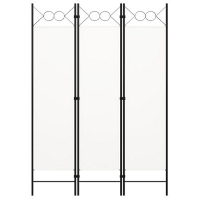 Berkfield Practical 3-Panel Room Divider Cream White 120X180 Cm - image 1