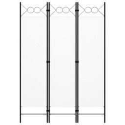 Berkfield Practical 3-Panel Room Divider Cream White 120X180 Cm - thumbnail 1