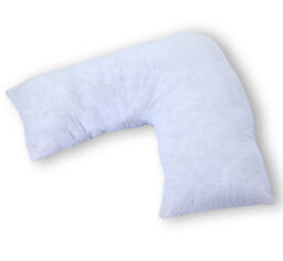 ARLinens Quilted V Shaped Pillow Orthopedic Head Back Neck Nursing Pregnancy Support V Shape Cushion 74X34Cm - thumbnail 3