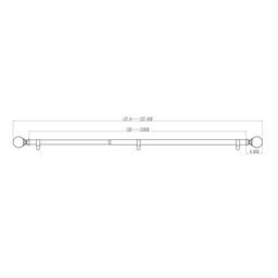 GoodHome Antiki Satin Antique Brass Effect Extendable Ball Single Curtain Pole Set, (L)1200mm-2100mm (Dia)28mm - thumbnail 9