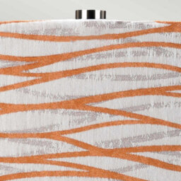 Luminosa Lighting Luminosa Milo Table Lamp With Round Shade, Polished Nickel, White, Orange - thumbnail 2