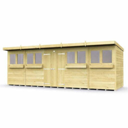 Buttercup Farm 20 X 6 Feet Pent Summer Shed - Wood - L178 X W589 X H201 Cm - thumbnail 2
