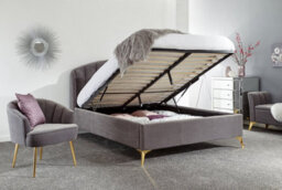 Gfw Pettine 135Cm End Lift Ottoman Bed Double Grey - thumbnail 1