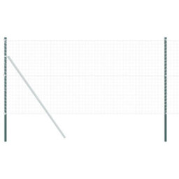 Berkfield Fence Posts 12 Pcs Green 130 Cm Powder-Coated Steel - thumbnail 2