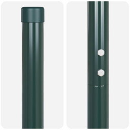 Berkfield Fence Posts 12 Pcs Green 130 Cm Powder-Coated Steel - thumbnail 5