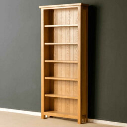 London Oak 6 Tier Large Bookcase - By Roseland Furniture - thumbnail 6
