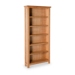 London Oak 6 Tier Large Bookcase - By Roseland Furniture - thumbnail 1