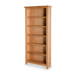 London Oak 6 Tier Large Bookcase - By Roseland Furniture - thumbnail 4