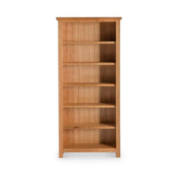 London Oak 6 Tier Large Bookcase - By Roseland Furniture - thumbnail 3