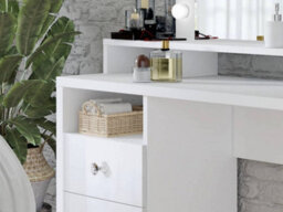 Arte Diva 49 Dressing Table In White - 1200mm X 1360mm X 400mm - Luxurious Vanity With Led Lighting - thumbnail 6