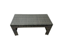 Fimous 8 Pieces Outdoor Pe Rattan Garden Furniture Corner Sofa Oblong Coffee Table Set With Cushions 3 Footstools Side Table - thumbnail 2