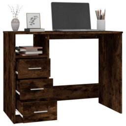Berkfield Desk With Drawers Smoked Oak 102X50X76 Cm Engineered Wood - thumbnail 5