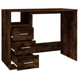 Berkfield Desk With Drawers Smoked Oak 102X50X76 Cm Engineered Wood - thumbnail 7