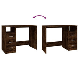 Berkfield Desk With Drawers Smoked Oak 102X50X76 Cm Engineered Wood - thumbnail 9
