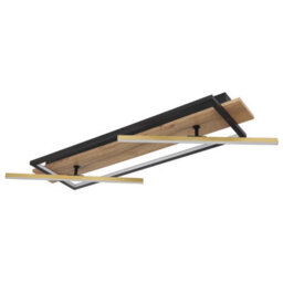 Luminosa Lighting Luminosa Beatrix 40X80Cm Integrated Led Semi Flush Ceiling Light Matt Black Rectangular Rotating Rods Led 3000K - thumbnail 2