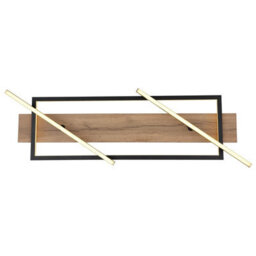 Luminosa Lighting Luminosa Beatrix 40X80Cm Integrated Led Semi Flush Ceiling Light Matt Black Rectangular Rotating Rods Led 3000K - thumbnail 4