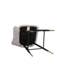 MiHOMEUK Zurich Velvet Bar Stool Contemporary Velvet Counter Stool With Metal Legs & Padded Back Light Grey W52.5 X D51.5 X H96 Cm - thumbnail 6