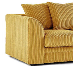 Hannah Jumbo Cord 4 Seater Right Hand Facing Corner Sofa Mustard - thumbnail 4