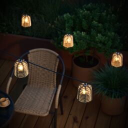 Solar-Powered Warm White 10 Integrated Led Outdoor String Lights, (L) 4800mm - thumbnail 2