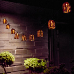 Solar-Powered Warm White 10 Integrated Led Outdoor String Lights, (L) 4800mm - thumbnail 1