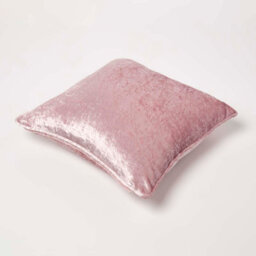 Homescapes Pink Luxury Crushed Velvet Cushion Cover 45 X 45 Cm - thumbnail 4