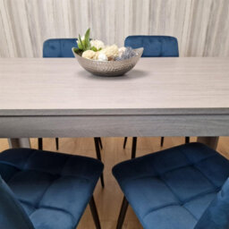 Kosy Koala Modern Rectangle Dining Table Set With 4 Blue Velvet Chairs Dining Room Furniture - thumbnail 4