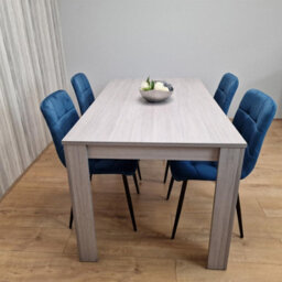 Kosy Koala Modern Rectangle Dining Table Set With 4 Blue Velvet Chairs Dining Room Furniture - thumbnail 2