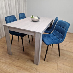 Kosy Koala Modern Rectangle Dining Table Set With 4 Blue Velvet Chairs Dining Room Furniture - thumbnail 7