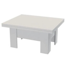 Eryk Modern Extendable Coffee Table Adjustable 100 To 200 Cm Design With Abs Edges In Alpine White Finish - thumbnail 4