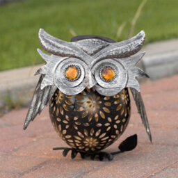 GloBrite Solar Hanging Owl Lantern - Metal Garden Decor - Waterproof Solar Garden Lights For Porch, Courtyard, Pathway, & Garden - thumbnail 5