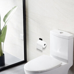 Jassferry 143mm Black Wall Mounted Toilet Paper Holder Toilet Roll Holder Rustproof - thumbnail 6