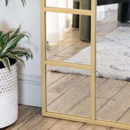 Jōbū Jobu Home - Mio - Full Length Gold Metal Arched Window Mirror - 200Cm X 120Cm - thumbnail 3