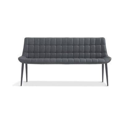 Furniture 48 Casper Grey Faux Leather Bench
