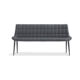 Furniture 48 Casper Grey Faux Leather Bench - thumbnail 1