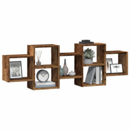 Walplus Wall Shelf Old Wood 129X18X42 Cm Engineered Wood - thumbnail 3