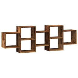 Walplus Wall Shelf Old Wood 129X18X42 Cm Engineered Wood - thumbnail 2