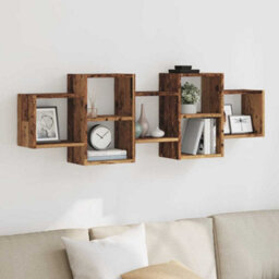 Walplus Wall Shelf Old Wood 129X18X42 Cm Engineered Wood - thumbnail 1