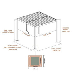 Primrose Living Deluxe Charcoal Veranda With Louvered Shutter Roof 4M X 3M - thumbnail 9