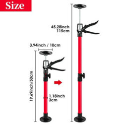 2Pack Adjustable 50-115Cm Long Heavy Duty Pole - Telescopic Quick Support Rod - thumbnail 2