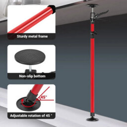 2Pack Adjustable 50-115Cm Long Heavy Duty Pole - Telescopic Quick Support Rod - thumbnail 6