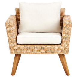 Beliani Garden Lounge Set With Table 4 Seater Vittoria Pe Rattan Off-White - thumbnail 9