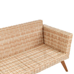 Beliani Garden Lounge Set With Table 4 Seater Vittoria Pe Rattan Off-White - thumbnail 8