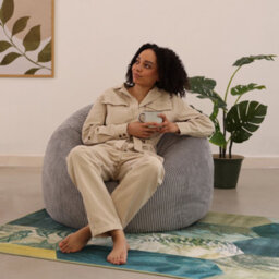 icon Kingston Beanbag Corduroy Light Grey - thumbnail 2