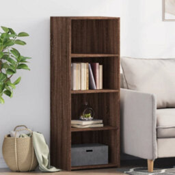 Berkfield Highboard Brown Oak 45X41X124 Cm Engineered Wood - thumbnail 1
