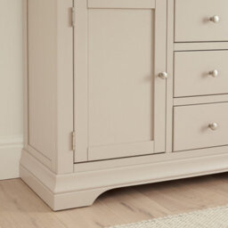 The Furniture Market Wilmslow Dove Grey Painted Large 3 Drawer 2 Door Sideboard - thumbnail 8