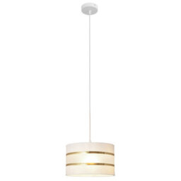 Luminosa Lighting Luminosa Helen Cylindrical Pendant Ceiling Light White, Gold 25Cm - thumbnail 5