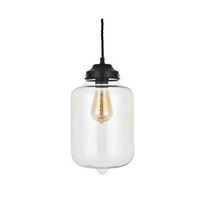 Goslett Clear Blown Glass Jar Pendant Light - Se Home - image 1