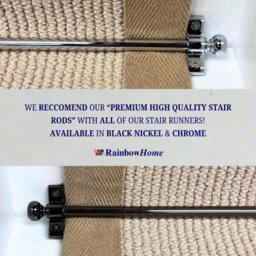 RainbowHome Herringbone Dapple Wool Stair Runner With 100% Pure Wool Edge 50 700 - thumbnail 4