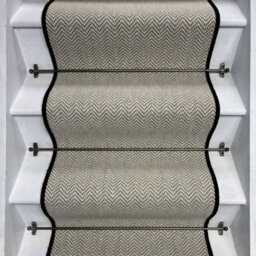 RainbowHome Herringbone Dapple Wool Stair Runner With 100% Pure Wool Edge 50 700 - thumbnail 1